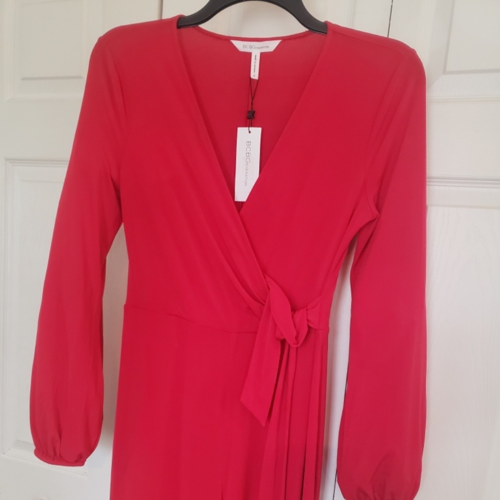 BCBG RED JUMPSUIT